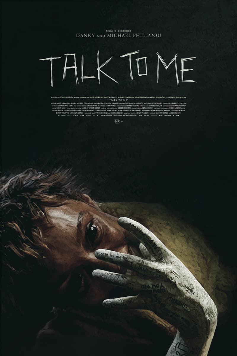 Alternative movie poster for Talk To Me by Adam Demarti